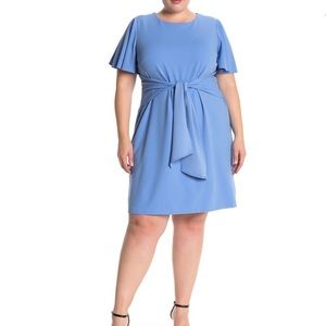 NWT Donna Morgan Tie Front Crepe Dress - Plus Size